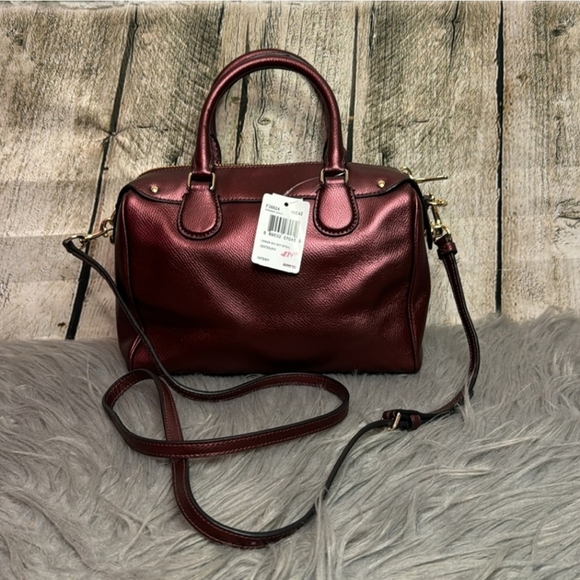 Coach Red Metallic Crossbody/hand Bag - Picture 2 of 10